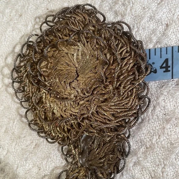 Wire Twisted Stranded Metal Belt/Necklace Unique Rosette Buckle - Picture 12 of 12